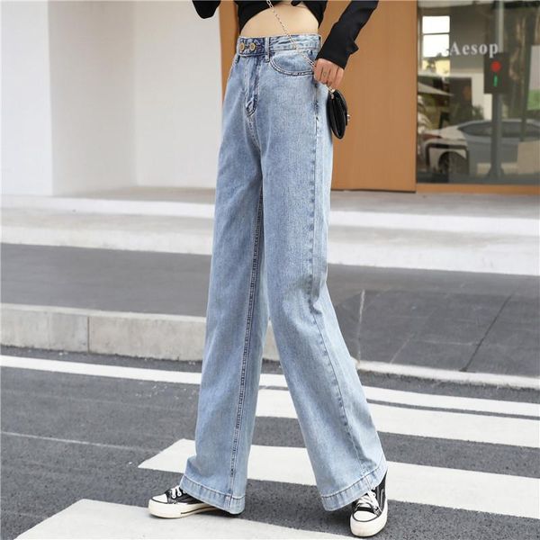 women's jeans women vintage loose wide-leg high waist straight-cut pants femme, Blue
women's jeans women vintage loose wide-leg high waist straight-cut pants femme, Blue