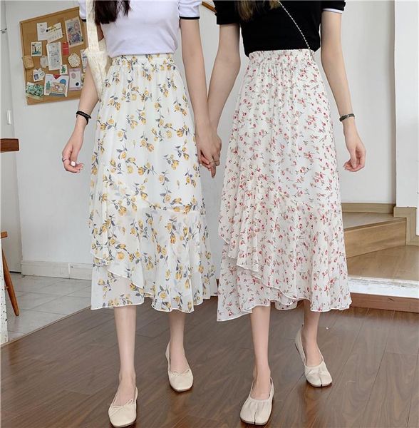 skirts high waist floral print long chiffon irregular midi skirt elegeant fashion summer beach women, Black
skirts high waist floral print long chiffon irregular midi skirt elegeant fashion summer beach women, Black