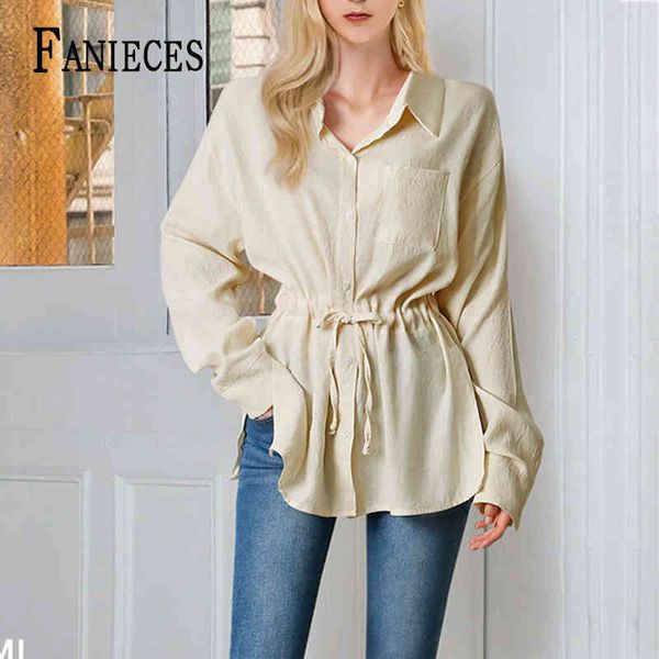 plus size blouse women summer autumn blouses turn-down collar lace up waist long sleeve shirts streetwear 210520, White
plus size blouse women summer autumn blouses turn-down collar lace up waist long sleeve shirts streetwear 210520, White