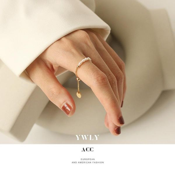 earrings & necklace ty399 woman pearl chain adjustable ring simple retro golden metal stainless steel rings for women, Silver
earrings & necklace ty399 woman pearl chain adjustable ring simple retro golden metal stainless steel rings for women, Silver