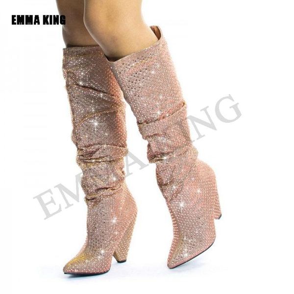 boots women spike knee high luxury blingbling crystal cloth shiny shoes runway pointed toe sparkly stage 2021 spring, Black
boots women spike knee high luxury blingbling crystal cloth shiny shoes runway pointed toe sparkly stage 2021 spring, Black
