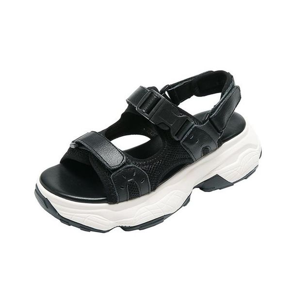 fashion platform sandals women 2021 buckle leather summer wedge soft bottom flat sneakers zapatos mujer, Black
fashion platform sandals women 2021 buckle leather summer wedge soft bottom flat sneakers zapatos mujer, Black