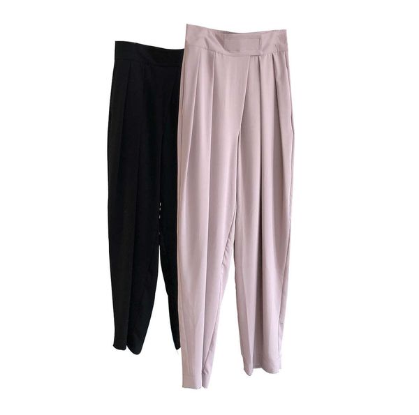 designer 21ss summer new product design high waist pleated slant placket wide leg radish pants loose and thin sagging for women, Black;white
designer 21ss summer new product design high waist pleated slant placket wide leg radish pants loose and thin sagging for women, Black;white