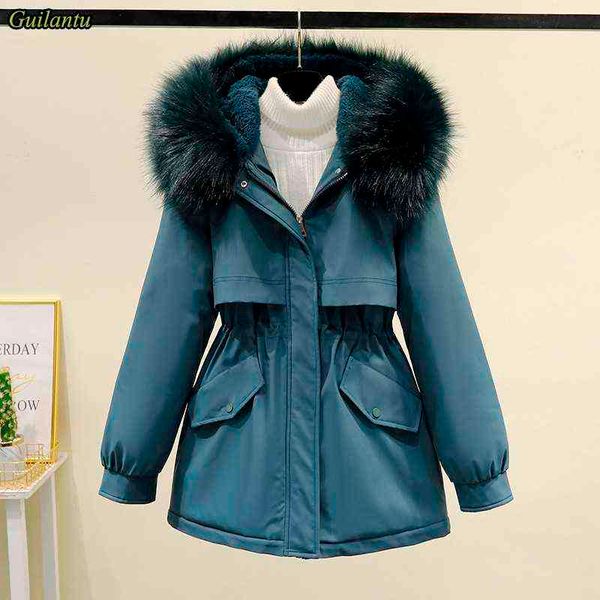 guilantu winter quilted jacket women overcoat thick cotton padded short coat female plus size casual fur collar hooded parkas 211130, Black
guilantu winter quilted jacket women overcoat thick cotton padded short coat female plus size casual fur collar hooded parkas 211130, Black