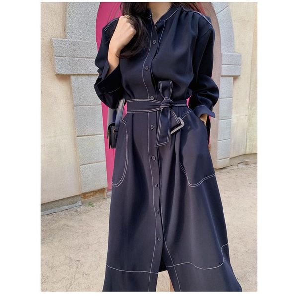 casual dresses 2021 women's autumn solid buttons pockets fashionable oversize elegant lace up long trench cl558, Black;gray
casual dresses 2021 women's autumn solid buttons pockets fashionable oversize elegant lace up long trench cl558, Black;gray