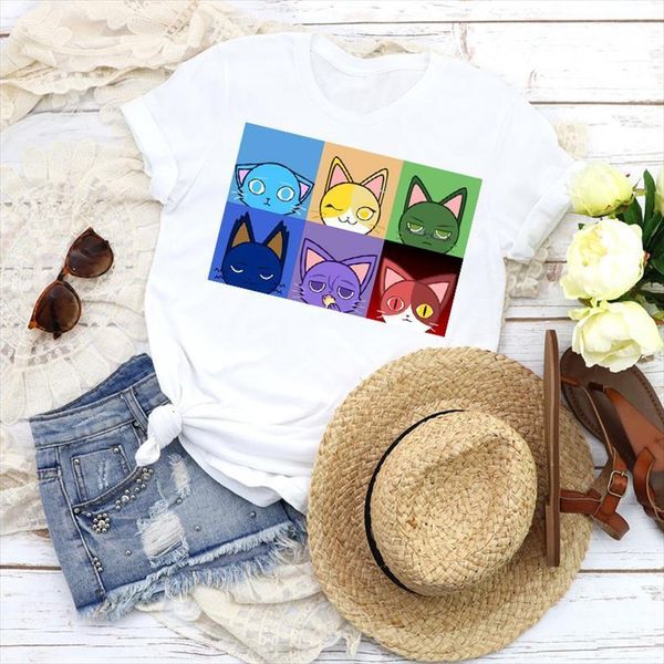 and women graphic cat men plaid 90s cartoon fashion printing tees clothing female print womens, White;black
and women graphic cat men plaid 90s cartoon fashion printing tees clothing female print womens, White;black