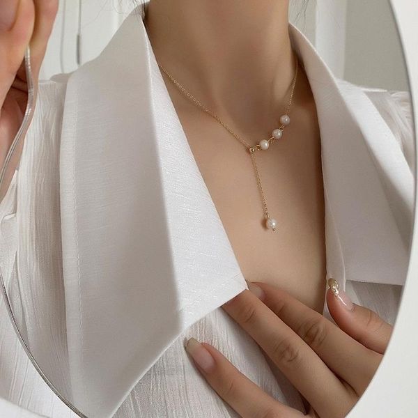 pendant necklaces u-magical minimalist asymmetric baroque freshwater pearl beaded necklace for women exquisite metallic jewellery, Silver
pendant necklaces u-magical minimalist asymmetric baroque freshwater pearl beaded necklace for women exquisite metallic jewellery, Silver