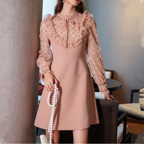 casual dresses cute pink dress 2021 female diamonds beaded ruffles lace patchwork long sleeve a line birthday women vestidos de fiesta, Black;gray
casual dresses cute pink dress 2021 female diamonds beaded ruffles lace patchwork long sleeve a line birthday women vestidos de fiesta, Black;gray