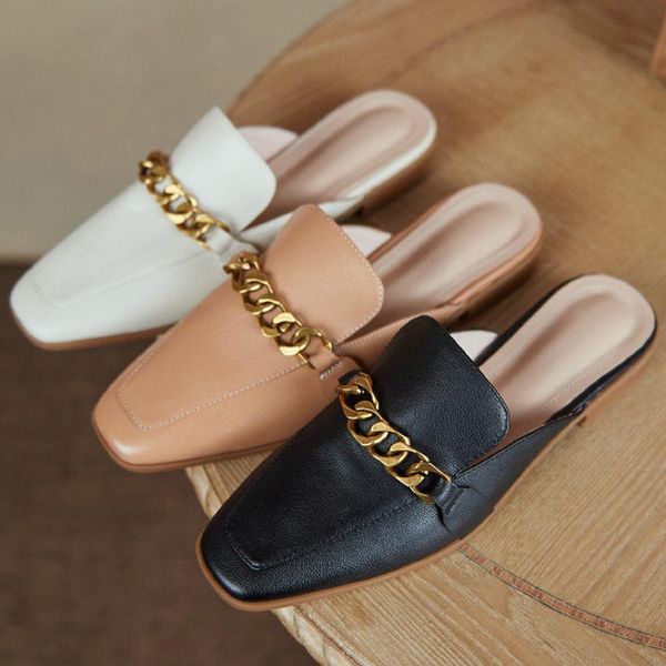slippers hanged metal women mules genuine leather fashion trend sandals for 2021 summer wedding office lady shoes woman, Black
slippers hanged metal women mules genuine leather fashion trend sandals for 2021 summer wedding office lady shoes woman, Black