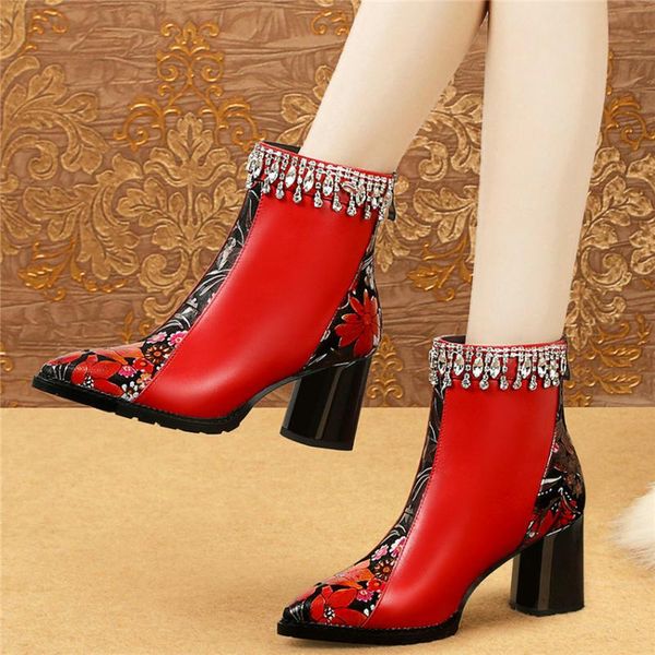 dress shoes rhinestones wedding women genuine leather chunky high heels party pumps pointed toe warm snow boots winter casual, Black
dress shoes rhinestones wedding women genuine leather chunky high heels party pumps pointed toe warm snow boots winter casual, Black