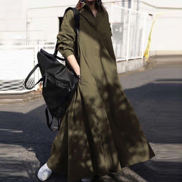 2021zanzea 2021 vintage button shirt dress womens autumn sundress long sleeve maxi vestido female casual bagyy robe femme plus size, Black;gray
2021zanzea 2021 vintage button shirt dress womens autumn sundress long sleeve maxi vestido female casual bagyy robe femme plus size, Black;gray