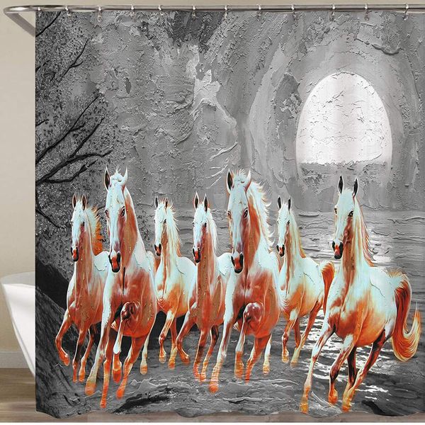 shower curtain set with 12 hooks,illustration seven running horses on natural,decorative bath curtain modern bathroom
shower curtain set with 12 hooks,illustration seven running horses on natural,decorative bath curtain modern bathroom