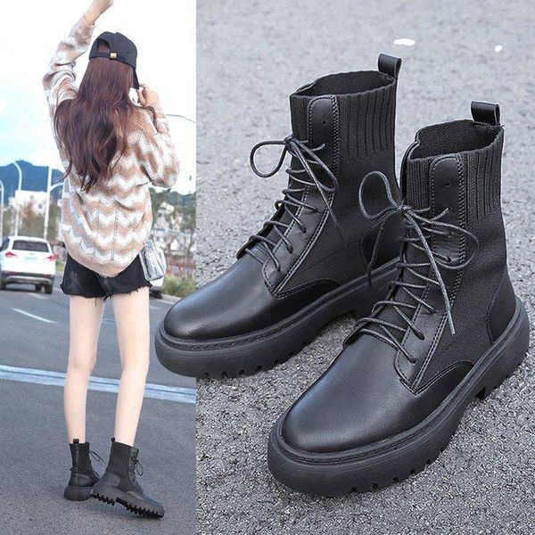 boots women 2021 korean style wild fashion british lace-up thick-soled motorcycle short, Black
boots women 2021 korean style wild fashion british lace-up thick-soled motorcycle short, Black