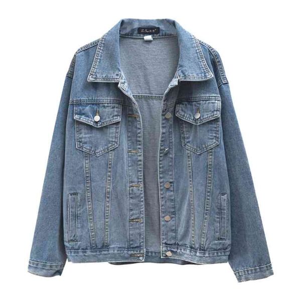 denim woman jacket winter oversize jean long sleeve turn-down collar female outerwear fall loose korean fashion 210922, Black;brown
denim woman jacket winter oversize jean long sleeve turn-down collar female outerwear fall loose korean fashion 210922, Black;brown