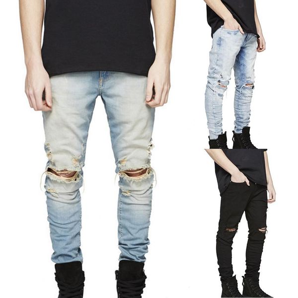 fashion men destroyed ripped slim jeans skinny denim pants stretch long trousers slim jeans skinny denim pants long trousers clothing, Blue
fashion men destroyed ripped slim jeans skinny denim pants stretch long trousers slim jeans skinny denim pants long trousers clothing, Blue