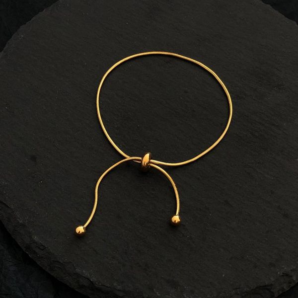 link, chain titanium steel drawable bracelet for women small bead gold girl's charm, Black
link, chain titanium steel drawable bracelet for women small bead gold girl's charm, Black