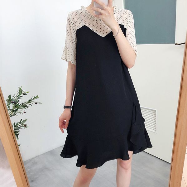 casual dresses fake of two dot-wave pieces 2021 long sleeve chiffon lotus leaf ed female, Black;gray
casual dresses fake of two dot-wave pieces 2021 long sleeve chiffon lotus leaf ed female, Black;gray
