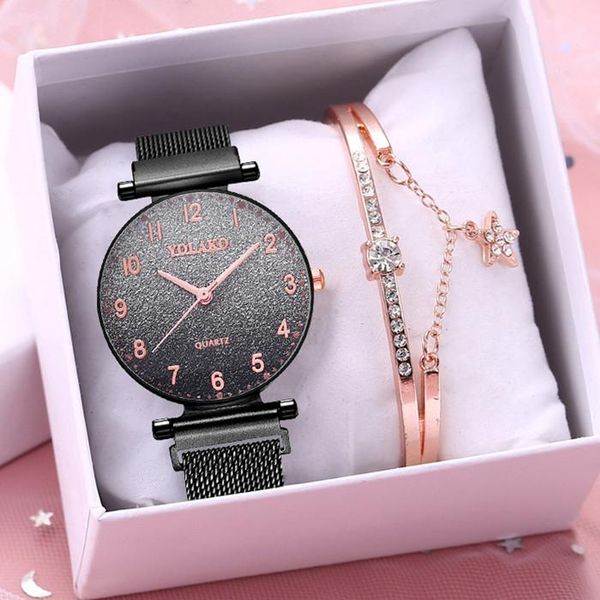 women magnet buckle gradient color arabic numbers watch casual luxury quartz wristwatches bracelet set relogio feminino, Slivery;brown
women magnet buckle gradient color arabic numbers watch casual luxury quartz wristwatches bracelet set relogio feminino, Slivery;brown
