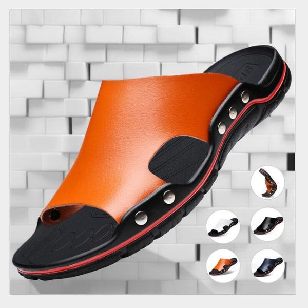 slippers men 2021 summer leather sandals and personality outdoor non-slip extra large yards a word beach shoes, Black
slippers men 2021 summer leather sandals and personality outdoor non-slip extra large yards a word beach shoes, Black