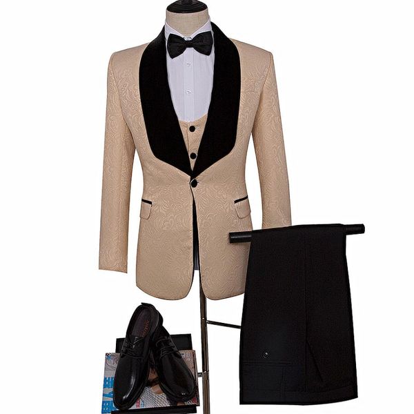 men's suits & blazers beige man blazer as wedding suit groom tuxedos for clothes printed groomsman custom made jacket+pants+vest, White;black
men's suits & blazers beige man blazer as wedding suit groom tuxedos for clothes printed groomsman custom made jacket+pants+vest, White;black