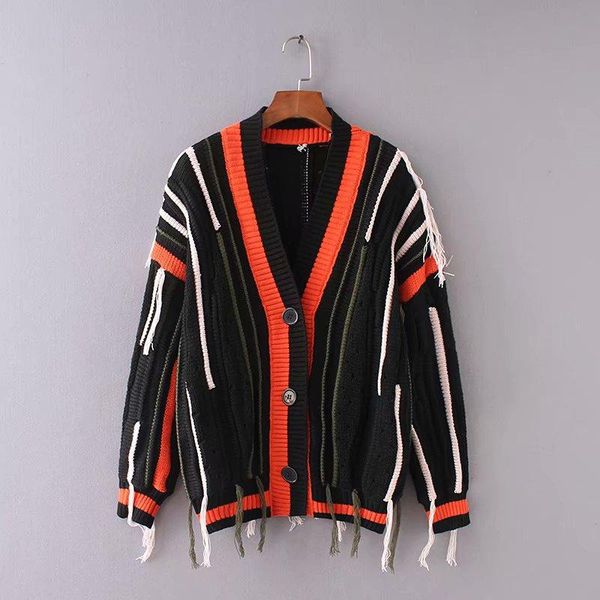 women's sweaters autumn tassel hollow out knit cardigan female 2021 winter hit color v-neck single breasted coat women casual sweater, White;black
women's sweaters autumn tassel hollow out knit cardigan female 2021 winter hit color v-neck single breasted coat women casual sweater, White;black