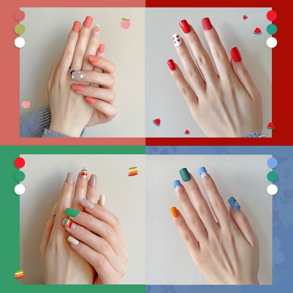 manicure finished manicure wearing spring and summer flowers cool soft false nail patch, Red;gold
manicure finished manicure wearing spring and summer flowers cool soft false nail patch, Red;gold