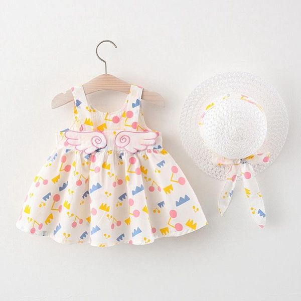 girl's dresses summer girls kids printed spaghetti sleeveless children baby infants princess back wing beach vestidos+hat s12132, Red;yellow
girl's dresses summer girls kids printed spaghetti sleeveless children baby infants princess back wing beach vestidos+hat s12132, Red;yellow