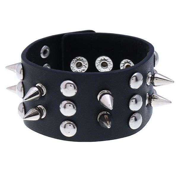 charm bracelets unique two row cuspidal spikes rivet stud wide cuff leather punk gothic rock bangle bracelet men jewelry, Golden;silver
charm bracelets unique two row cuspidal spikes rivet stud wide cuff leather punk gothic rock bangle bracelet men jewelry, Golden;silver