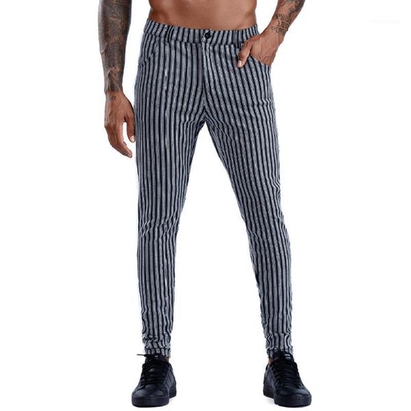 style white striped placket button zipper trousers men's pants, Black 
style white striped placket button zipper trousers men's pants, Black