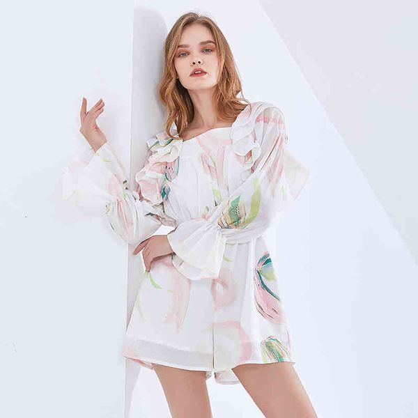 blouses print playsuits for women square collar ruffled long sleeve high waist lace up hit color pants female 2021 clothing, White
blouses print playsuits for women square collar ruffled long sleeve high waist lace up hit color pants female 2021 clothing, White