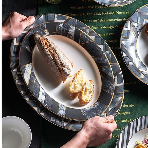 dishes & plates western home steamed fish tableware steak creative european ceramics
dishes & plates western home steamed fish tableware steak creative european ceramics