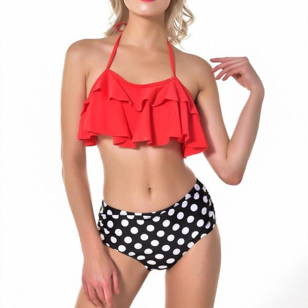 women's swimwear bikini women high waist bikinis swimsuits ruffles swimming suit for womens push up bathing suits biquini, White;black
women's swimwear bikini women high waist bikinis swimsuits ruffles swimming suit for womens push up bathing suits biquini, White;black