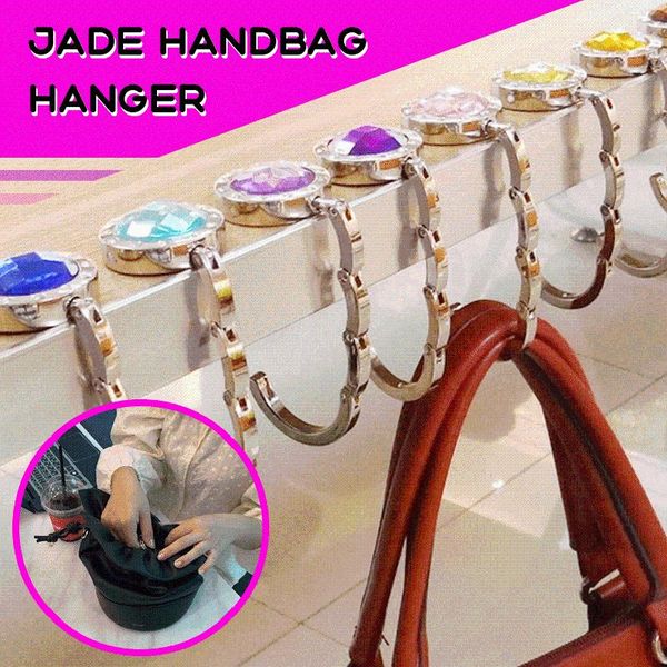 hooks & rails jade handbag hanger folded bag hook holder table purse alloy fashion crystal decoration
hooks & rails jade handbag hanger folded bag hook holder table purse alloy fashion crystal decoration