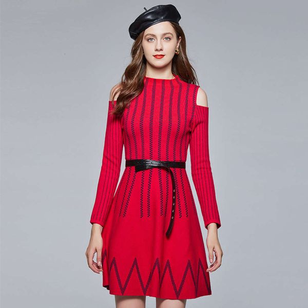dress dressautumn temperament lady round neck long sleeve off shoulder print waist a swing knitting skirt, Black;gray
dress dressautumn temperament lady round neck long sleeve off shoulder print waist a swing knitting skirt, Black;gray