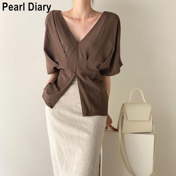 women's blouses & shirts summer v-neck folds short sleeve women slim solid color casual vintage shirt elegant blusas mujer de moda 2021, White
women's blouses & shirts summer v-neck folds short sleeve women slim solid color casual vintage shirt elegant blusas mujer de moda 2021, White
