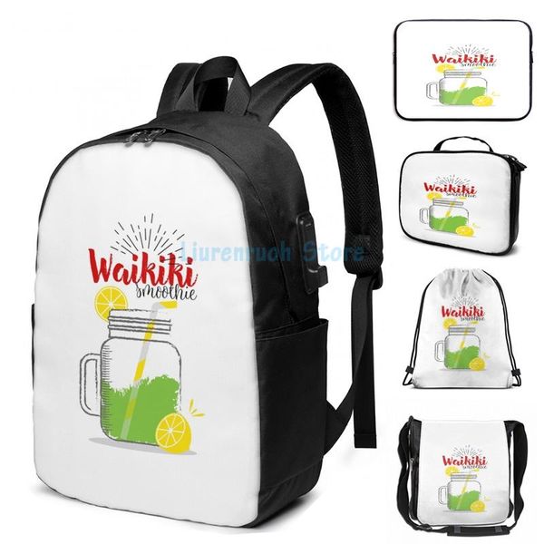 funny graphic print summer vacation in waikiki, usa usb charge backpack men school bags women bag travel laptop
funny graphic print summer vacation in waikiki, usa usb charge backpack men school bags women bag travel laptop