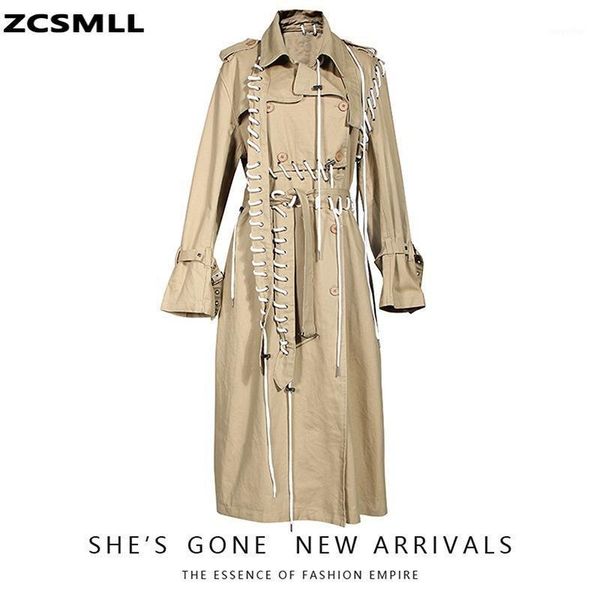 women's trench coats rope windbreaker 20 autumn long style for women over the knee loose slimming temperament drawstring design outside, Tan;black
women's trench coats rope windbreaker 20 autumn long style for women over the knee loose slimming temperament drawstring design outside, Tan;black