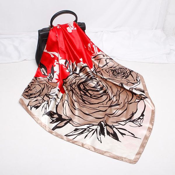 scarves 2021 90x90 peony flower multipurpose women silk twill scarf satin square tie hairband ladies foulard femme towel bufanda shawl, Blue;gray
scarves 2021 90x90 peony flower multipurpose women silk twill scarf satin square tie hairband ladies foulard femme towel bufanda shawl, Blue;gray