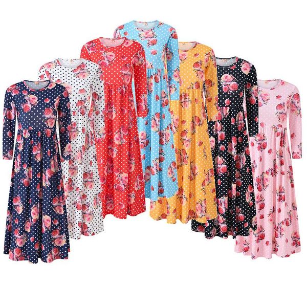 girls dresses long sleeve princess casual length sundress for girl flower printed clothes children beach dress girl's, Red;yellow
girls dresses long sleeve princess casual length sundress for girl flower printed clothes children beach dress girl's, Red;yellow