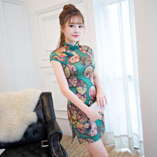 chinese national mini dress women's silk satin short cheongsam ball costume ethnic clothing, Red
chinese national mini dress women's silk satin short cheongsam ball costume ethnic clothing, Red