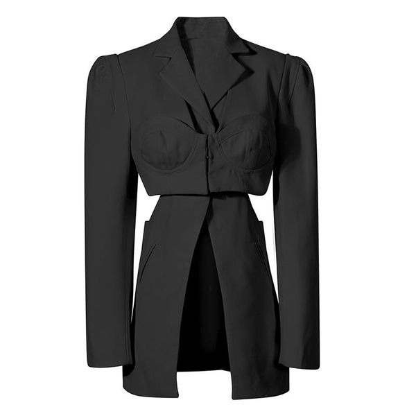 women's suits & blazers 2022 autumn ffashion long-sleeved suit jacket dress cutout collar hollow button office ladies slim, White;black
women's suits & blazers 2022 autumn ffashion long-sleeved suit jacket dress cutout collar hollow button office ladies slim, White;black