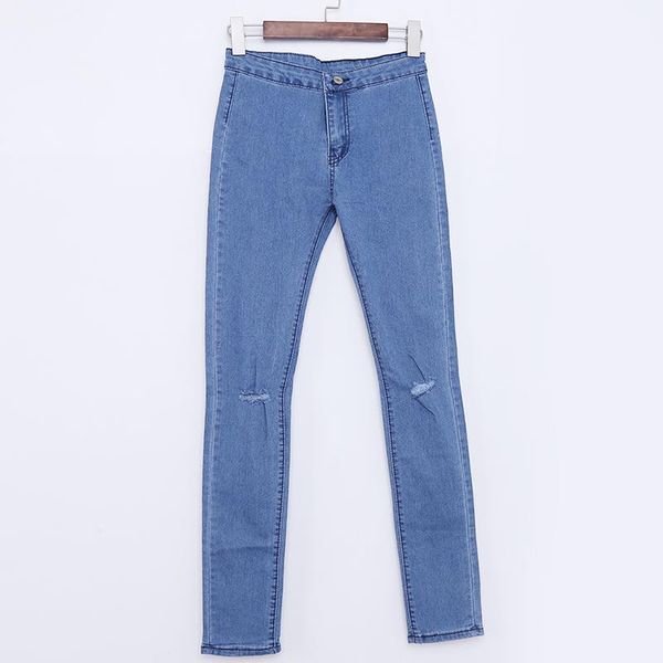 women's jeans fashion high waist skinny pants women hole slim denim pencil female girls femme, Blue
women's jeans fashion high waist skinny pants women hole slim denim pencil female girls femme, Blue