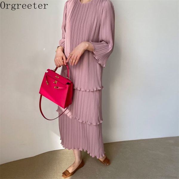 high-end temperament accordion pleated dress women o-neck 3/4 sleeve ruffled patchwork mid office ladies casual clothing 210602, Black;gray
high-end temperament accordion pleated dress women o-neck 3/4 sleeve ruffled patchwork mid office ladies casual clothing 210602, Black;gray
