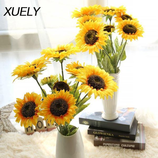 decorative flowers & wreaths 1 bouquet 3 heads silk artificial flower sunflower wedding fake party garden home decoration wall material flor
decorative flowers & wreaths 1 bouquet 3 heads silk artificial flower sunflower wedding fake party garden home decoration wall material flor