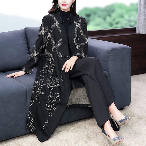 women's trench coats high-end thick windbreaker jacket for 2022 spring autumn temperament ladies fashion long coat printed cloak m1277, Tan;black
women's trench coats high-end thick windbreaker jacket for 2022 spring autumn temperament ladies fashion long coat printed cloak m1277, Tan;black