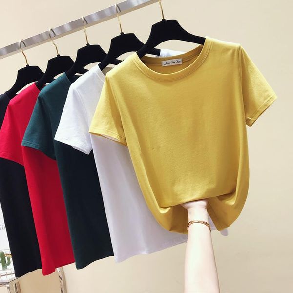 short sleeve cotton t shirt women plus size woman tshirts o-neck tee femme casual t-shirt female poleras mujer women's, White
short sleeve cotton t shirt women plus size woman tshirts o-neck tee femme casual t-shirt female poleras mujer women's, White