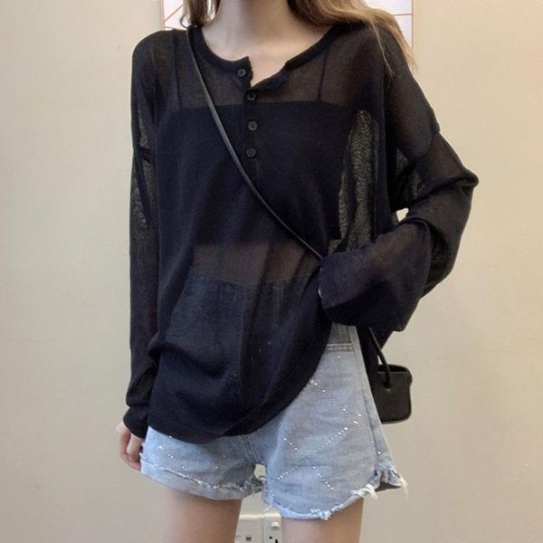 women's t-shirt 2021 sunscreen tshirt women korean style chic see through tees loose summer tshirts long sleeve casual trips black whi, White
women's t-shirt 2021 sunscreen tshirt women korean style chic see through tees loose summer tshirts long sleeve casual trips black whi, White