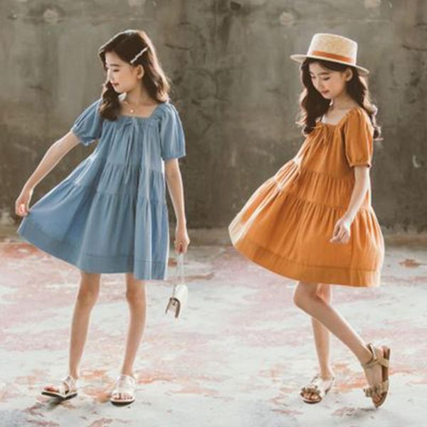 6-16 years gilrs summer short sleeve dress kids cotton linen knee-length dresses square collar solid for girls cute cothes girl's, Red;yellow
6-16 years gilrs summer short sleeve dress kids cotton linen knee-length dresses square collar solid for girls cute cothes girl's, Red;yellow
