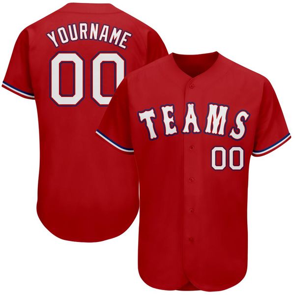 custom red baseball jersey 10234, Blue;black