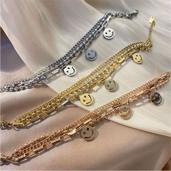multi-layered smile face stainless steel bracelets set for women female vintage fashion design bracelets bangle jewelry gift, Golden;silver
multi-layered smile face stainless steel bracelets set for women female vintage fashion design bracelets bangle jewelry gift, Golden;silver